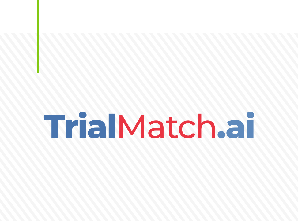 TrialMatch.ai logo, by xds.ai. Smarter trial matching with AI-powered conversations that prequalify patients.
